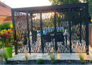 Pergola da Giardino 3,6x3 m in Alluminio con 4 Pannelli Moucharabieh Grigio Antracite