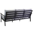 Set Salotto da Giardino Divano 2 Poltrone e Tavolino in Alluminio Shelton Antracite