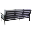 Set Salotto da Giardino Divano 2 Poltrone e Tavolino in Alluminio Shelton Antracite