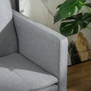 Divano Letto 2 Posti 198x81x81 cm in Tessuto Grigio