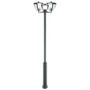 Lampada Palo Alto da Giardino 3 Luci E27 in Alluminio Sovil Grigio