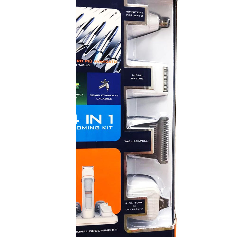 Rasoio Taglia Capelli Trimmer Elettrico Ricaricabile Regola Barba 14 pezzi