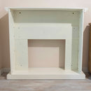 Cornice da Pavimento per Inserto Camino Elettrico 114x28,2x102,2 cm in MDF Sined Caldera Bianco