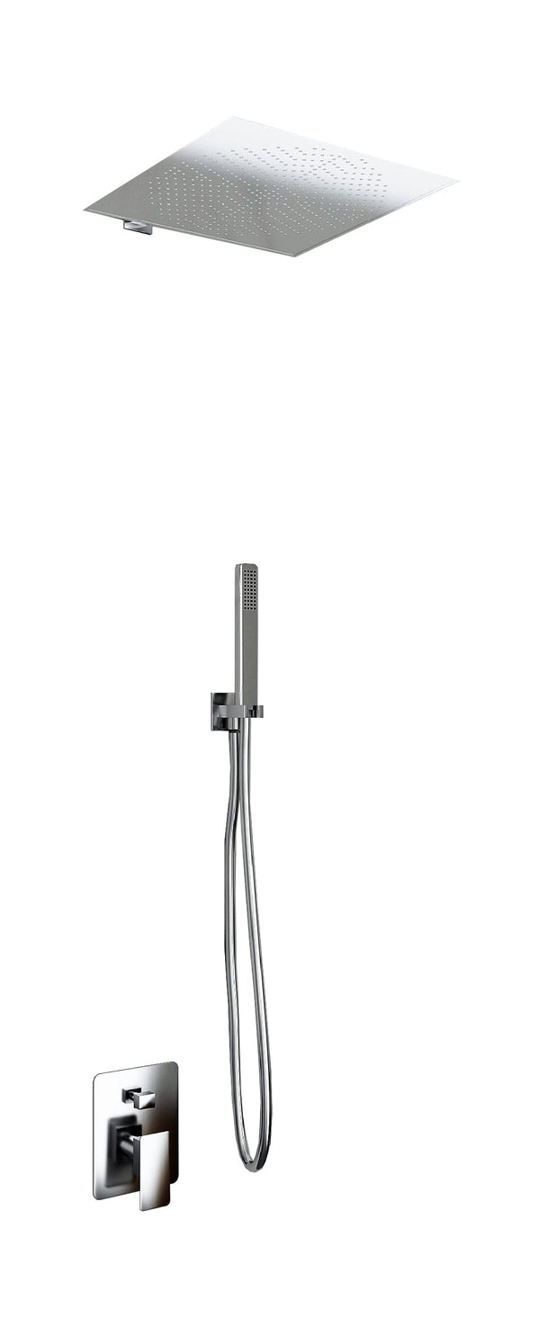 Kit de Douche Inox Mural Carré 30x30 cm Pommeau de Douche et Mitigeur prezzo