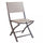Chaise de jardin pliante Georgia 58x46x85 h cm en textilène taupe