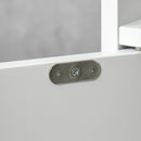 Mobile a Colonna con Mensole e Armadietti 15x17x120 cm in MDF e Legno Truciolare Bianco