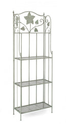 Scaffale 4 Ripiani 59x28x167 cm Harriet in Acciaio Salvia