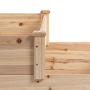 Letto per Orto Fioriera 3 Ripiani 124x124x56 cm in Legno Naturale