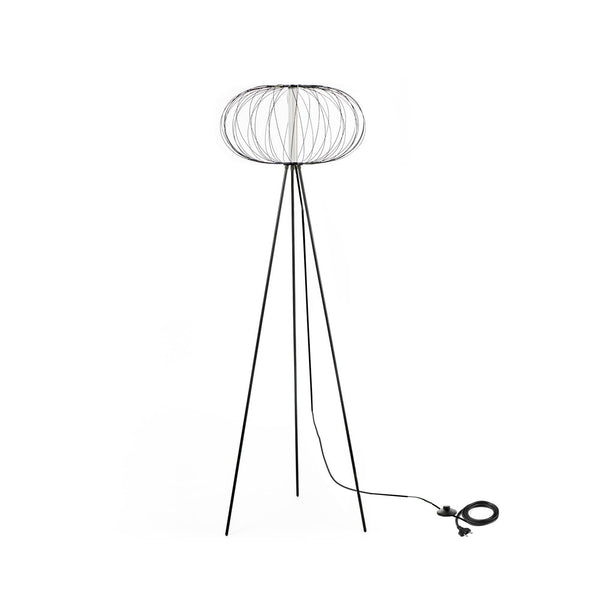 Lampada da Terra a LED 50x50xH150 cm in Acciaio e Metallo Mizar Nero online