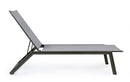 Set 4 Lettini Prendisole da Giardino 67x194x95h cm Cruise con Ruote Antracite 
