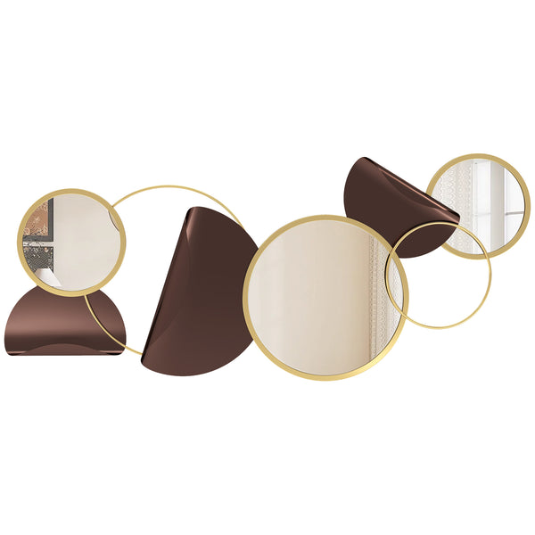 Decorazione Murale 3D con Specchi 101x41.5 cm in Metallo Oro sconto
