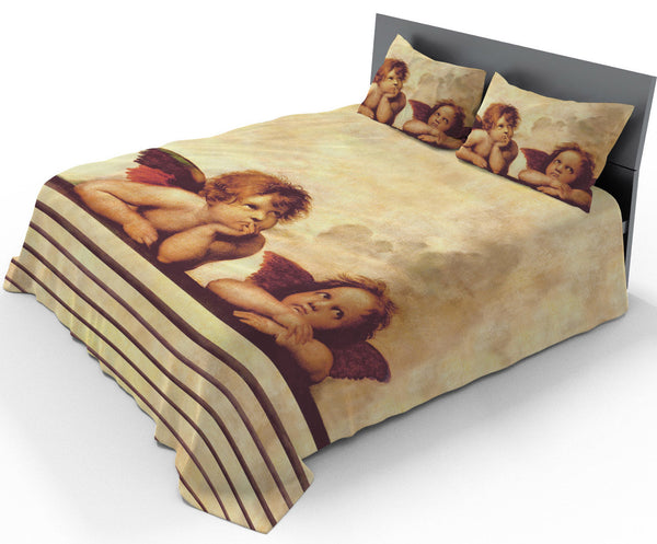 online Parure de lit double et taies d'oreiller avec imprimé