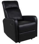Poltrona Relax Manuale Reclinabile in Similpelle Vandi Nera