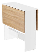 Tavolo Pieghevole 103x76x75 cm in Legno Truciolare Bianco