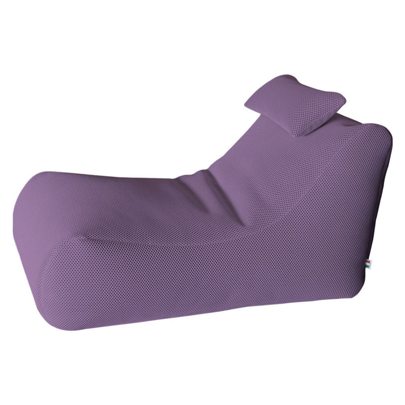 Lettino Chaise Lounge 120x70x65 cm con Cuscino in Poliestere Armonia Lavanda