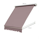 Tenda da Sole a Caduta 180×70 cm in Alluminio e Poliestere Marrone