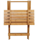 Tavolino da Giardino Pieghevole 80x60 cm in Legno Naturale