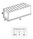 Mobiletto SPA Scalino per Vasca Idromassaggio Quadrate 85x21x30,5 cm Grigio