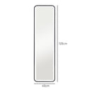Specchio da Parete Touch con Illuminazione LED Regolabile 40x3x120 cm in Metallo Nero  