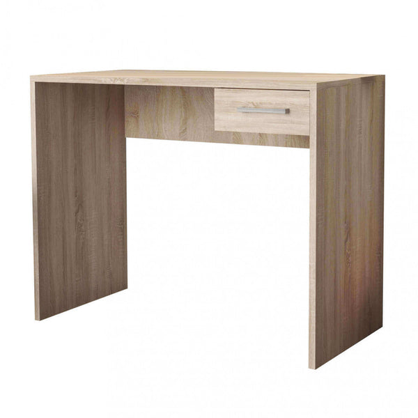 sconto Tom PC Desk Chêne clair 90x45x74 h cm en aggloméré laminé marron