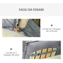 Set 2 Cuscini per Poltrona da Giardino  50x129x9 cm  in Poliestere Grigio Scuro