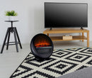 Stufa Elettrica da Pavimento Effetto Fiamma 1500W CheminArte Pop Fire Nera