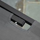 Lettino Prendisole in Alluminio con Schienale Reclinabile a 5 Livelli 163x58,5x91 cm  Grigio