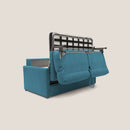 Divano Letto 3 Posti 196x102x97 cm in Tessuto Azzurro