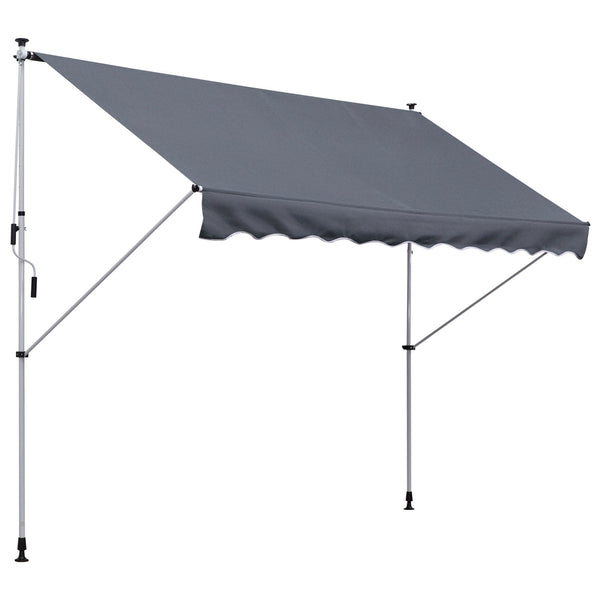 Store mural 300x150 cm en métal et polyester gris sconto