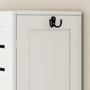 Mobile Sopra WC 67x31.5x190 cm con Armadietto a 2 Ante e Ripiano Aperto in Legno Bianco      