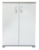 Mobile Buffet 2 Ante 60x35x83 cm in Legno Londra Bianco e Pietra