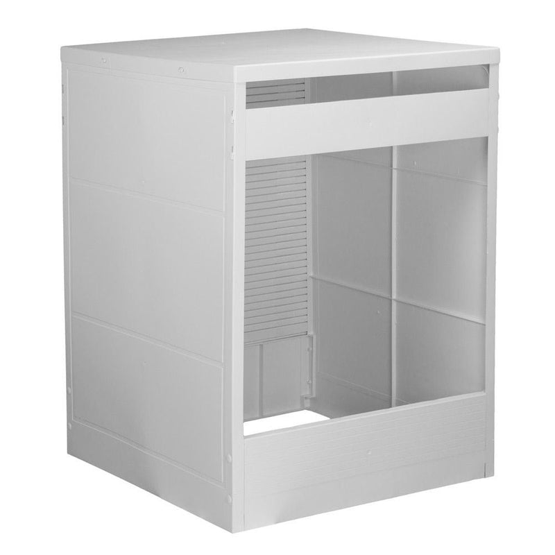 Coprilavatrice da Esterno 64,5x67,5x90,5 cm in Resina con Serranda Bianco