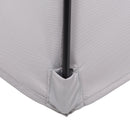 Ombrellone da Giardino Ø196 cm Palo Ø32 mm in Alluminio e Poliestere Grigio Chiaro