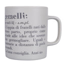 Tazza Zodiaco "gemelli" Ø8x10 cm in Bone China VdE Tivoli 1996 Bianco