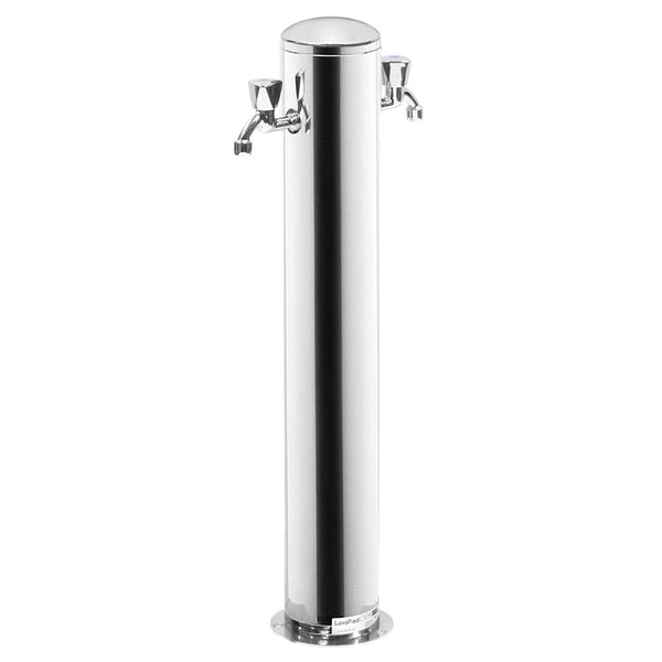 sconto Douche de jardin lave-pieds avec 2 robinets ATI Showers LAV 2R en acier inoxydable anodisé