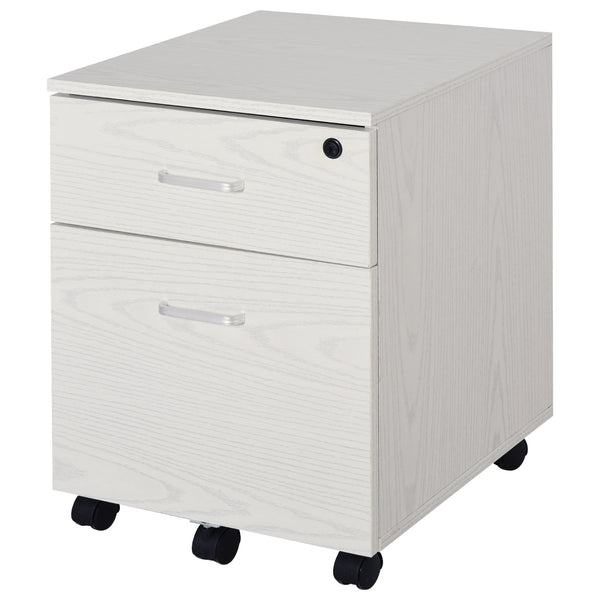 Porte-documents de bureau 40x44x54,6 cm 2 tiroirs en bois blanc prezzo