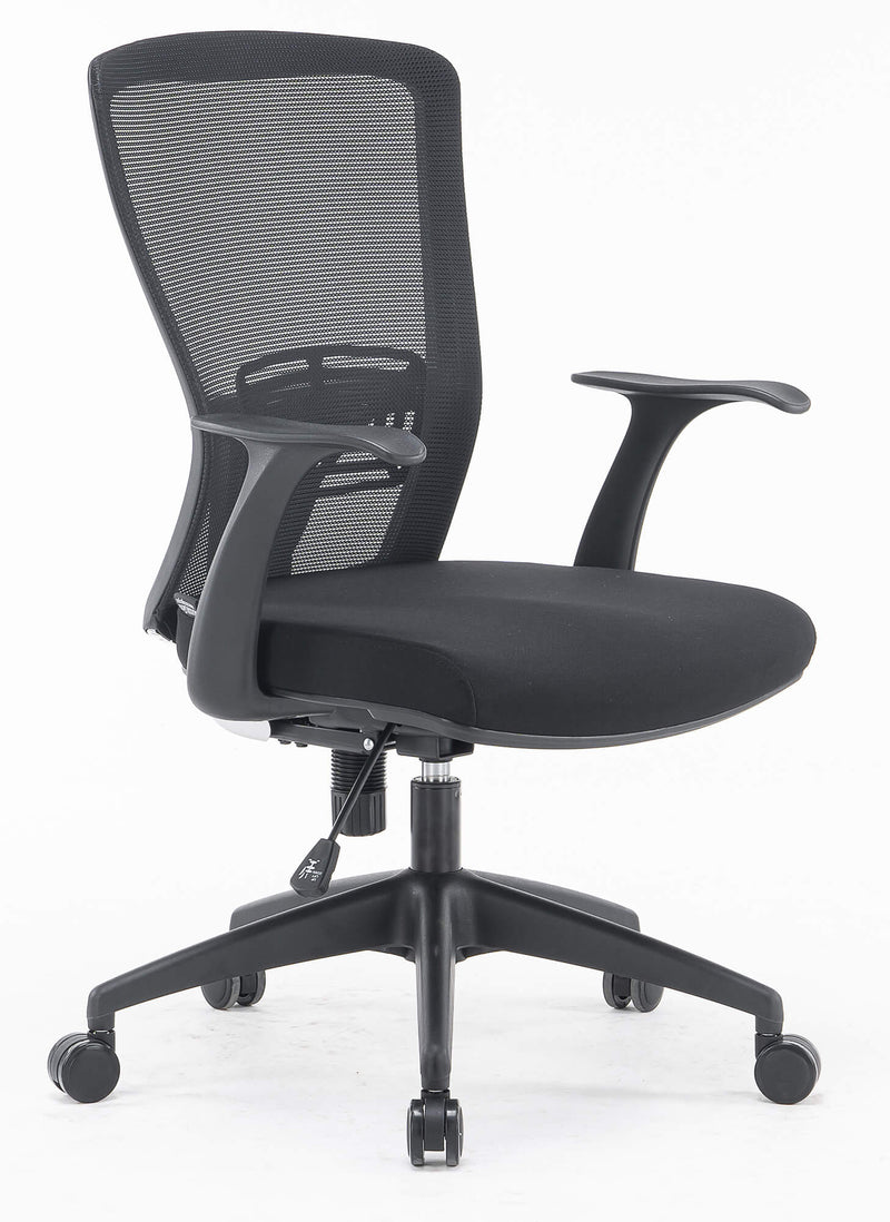 Sedia Poltrona Operativa da Ufficio in Tessuto e Rete Springfield Nera