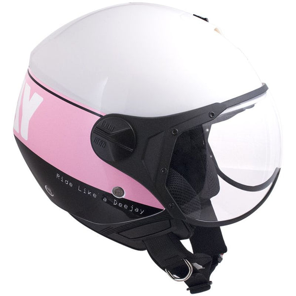 Casque Jet pour Scooter CGM Deejay 107DJ3 Visière Forme Rose sconto