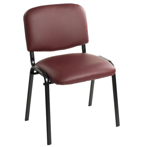 Chaise d'Attente de Bureau en Faux Cuir Bozzini Bordeaux online