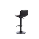 Set 2 Sgabelli 39x45xH86/102 cm in Microfibra Teo Grigio Scuro