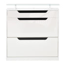 Scarpiera 2 Cassetti 1 Ripiano 16 Paia 89x23x96 cm in MDF Bianco Lucido