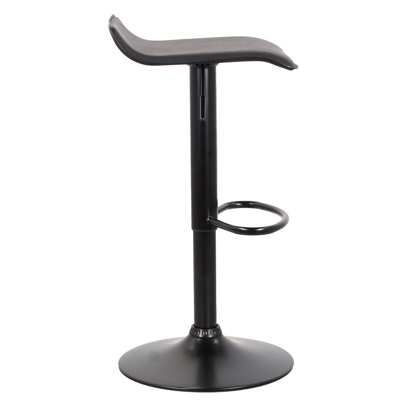 Set 2 Sgabelli 38x40x54/74 cm in Ecopelle con Base Nera Nero