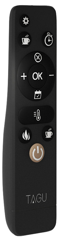 Camino Elettrico da Pavimento Effetto Fiamma 1500W Tagu Helmi Bianco Crema