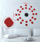 Sticker da Muro Orologio Apples 75x75 cm Plastica