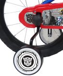 Bicicletta per Bambini 16" Transfromers Freni Caliper e Stabilizzatori in Acciaio Hi-Ten Blu e Rosso