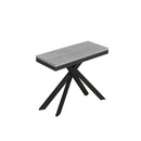 Consolle Allungabile 90-300x40x77 cm Saki Evolution Cemento Gambe Antracite 