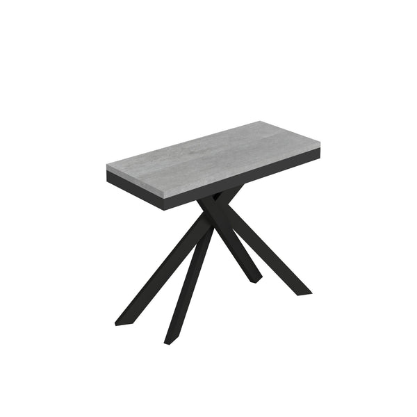 Consolle Allungabile 90-300x40x77 cm Saki Evolution Cemento Gambe Antracite online