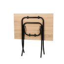 Tavolo pieghevole 60x90x75 cm rovere sonoma e gambe nero
