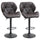 Lot de 2 Tabourets de Bar 51,5x57,5x93-114,5 cm en Simili Cuir Marron
