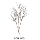 Luci di Natale rami glitter oro argento 72 Led bianco caldo cm 40x40xh100